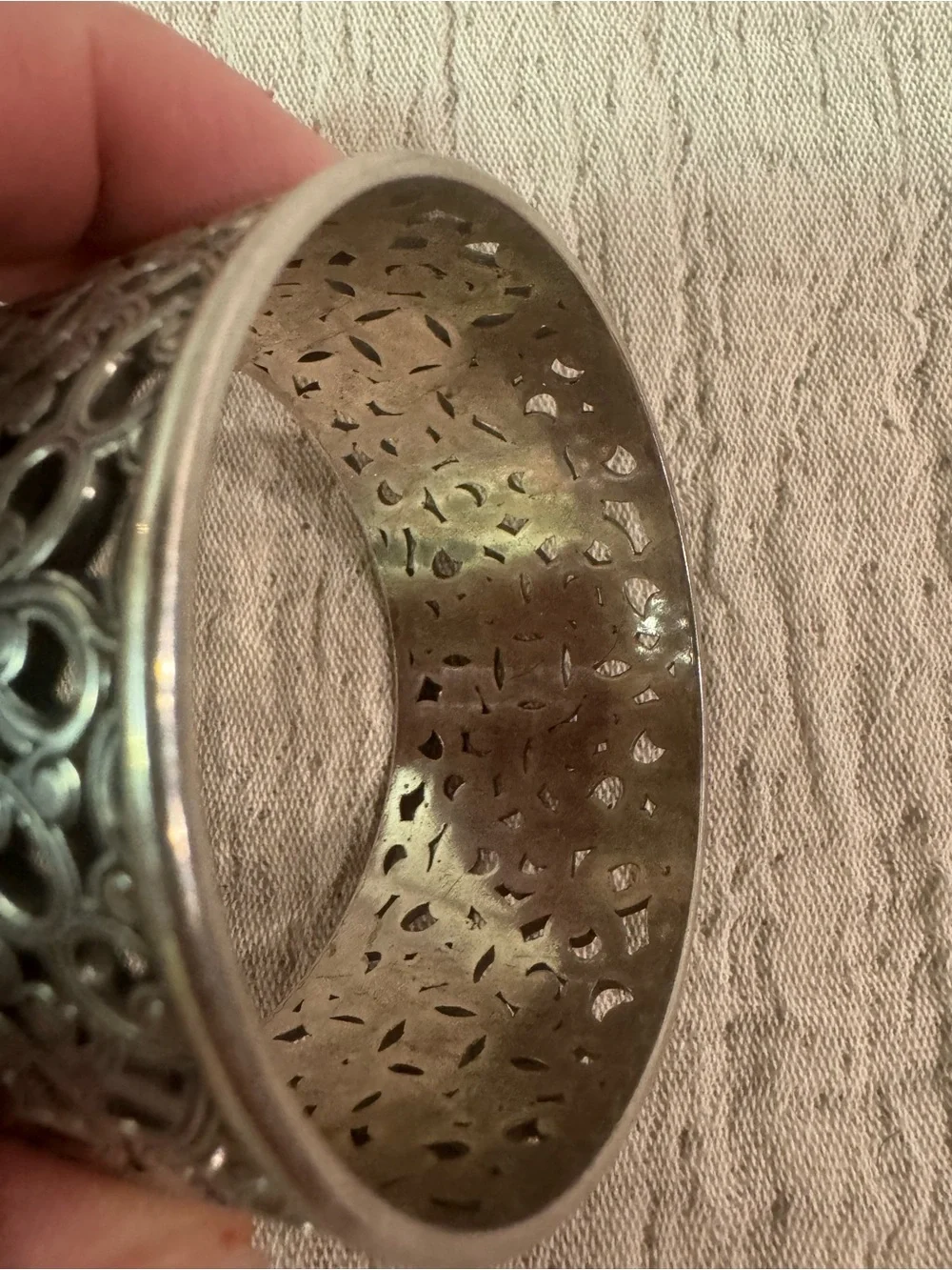 Brighton Genoa Silver Filigree Statement Cuff Bracelet